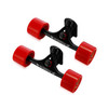 PUENTE 7 inch Skateboard P Bridge (Bracket) + 70 x 51mm Skateboard Wheels + ABEC-9 Bearing + Bracket Rubber Gasket + Small Bridge Nail Combination Set(Black And Red )