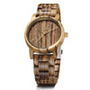 UWOOD UW1007 Wooden Watch Round Digital Dial Quartz Watch(Zebra Wood)