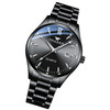 FNGEEN 2111 Men Simple Luminous Calendar Quartz Watch(Black Steel Black Surface)