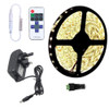 YWXLLight Dimmable Light Strip Kit, SMD 2835 5m LED Ribbon, Waterproof for Indoor , 11key Remote Control LED Strip Lamp 300LEDs UK Plug (Warm White)