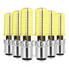 YWXLight 6PCS BA15D 5W AC 110-130V 80LEDs SMD 5730 Energy-saving LED Silicone Lamp (Cold White)