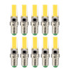 10 PCS E14 3W 2508 CCB SMD Cold White LED Energy Saving Lamp Dimmable Silicone Corn Bulb, AC 110V