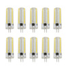 10 PCS G4 7W 152 LEDs 3014 SMD 600-700 LM Warm White Dimmable Silicone LED Corn Bulbs, AC 220V