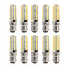 10 PCS BA15D 7W 152LED 3014 SMD 600-700 LM Cold White Dimmable  Silicone LED Corn Bulbs, AC 220V