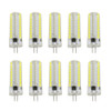 10 PCS G4 7W 152 LEDs 3014 SMD 600-700 LM Cold White Dimmable Silicone LED Corn Bulbs, AC 110V