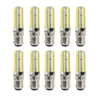 10 PCS BA15D 7W 152LED 3014 SMD 600-700 LM Cold White Dimmable  Silicone LED Corn Bulbs, AC 110V