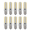 Dimmable E17 7Watts 152LED 3014 SMD 600-700 LM Warm White Cool White Silicone lamp LED Corn Bulbs AC 220-240V AC 110-130V (10PCS) (Color:110V Size:Warm White)