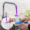 2 PCS Faucet Splash Water-saving Shower Bath Adjustable Valve Filter Water Saving Devices, Large Size: 6.5 x 15cm, Suitable for 17mm Diameter Round Faucets(Purple)