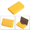 2 PCS Premium PU Leather Business Name Card Case with Magnetic Closure , Size: 10*6.5*1.7cm(Yellow)
