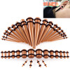 36PCS Unisex Acrylic Ear Expansion Ear Extender 14G-00G Accessories Set (Chocolate)