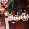 G40-EU-25 G40 7.6m 175W E12 IP44 Waterproof Retro Filament Bulb String Light, 25 Bulbs LED Decorative Lamp for Garden, Engineering, Bar, Party, Wedding, AC 220V, EU Plug(Warm White)