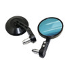 SF-158 Motorcycle Round Blue Glass Adjustable Rearview Mirror Handle Reflective Mirror