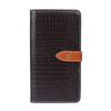 For HTC Desire 20 Pro idewei Crocodile Texture Horizontal Flip Leather Case with Holder & Card Slots & Wallet(Dark Brown)