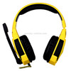 KOTION EACH G4000 USB Version Stereo Gaming Headphone Headset Headband with Microphone Volume Control LED Light for PC Gamer,Cable Length: About 2.2m(Black Yellow)