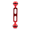 PULUZ 5.1 inch 13cm Aluminum Alloy Dual Balls Arm for Underwater Torch / Video Light, Ball Diameter: 2.54cm(Red)
