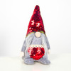2 PCS Christmas Fabric Sequins Faceless Old Man Doll Ornament, Type:Pocket(Red)