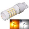 T20/7443 8W 420LM White + Yellow Light 42 LED 2835 SMD Car Brake Light Steering Light Bulb, DC 12V