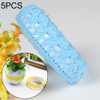 5 PCS Cotton Lace Fabric White Crochet Lace Roll Ribbon Knit Adhesive Tape Sticker Craft Decoration Stationery Supplies(Blue)