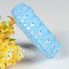 5 PCS Cotton Lace Fabric White Crochet Lace Roll Ribbon Knit Adhesive Tape Sticker Craft Decoration Stationery Supplies(Blue)