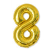 2 PCS 40 Inch Aluminium Foil Number Balloons Birthday Wedding Engagement Party Decor Kids Ball Supplies(8-Gold)