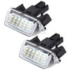 2 PCS License Plate Light with 18  SMD-3528 Lamps for Toyota,2W 120LM,6000K, DC12V(White Light)