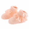 3 Pairs Bow Lace Baby Socks Newborn Cotton Baby Sock, Size:M(Orange)