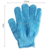 5 PCS Shower Bath Gloves Exfoliating Spa Massage Scrub Body Glove(Blue)