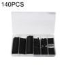 140 PCS / Box Waterproof High Toughness Oxidation Resistance Seal Heat-shrinkable Butt Wire Tube, Random Color Delivery