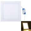 18W 22.5cm Square Panel Light Lamp with LED Driver, 90 LED SMD 2835, Luminous Flux: 1600LM, AC 85-265V, Cutout Size: 20cm(Warm White)