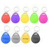 10 PCS 125KHz TK/EM4100 Proximity ID Card Chip Keychain Key Ring(Yellow)