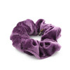 5 PCS Velvet Solid Color Elastic Hair Bands Ponytail Holder Scrunchies Tie Hair Rubber Band Headband(Purple)