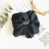 2 PCS Large Intestine Ring Hair Band Women Fabric Ponytail Seamless Stretch Hair Jewelry(Black)