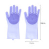 Multipurpose Silicone Gloves Heat-proof Anti-abrasive Housework Kitchen Cleaning Gloves(Purple)