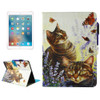 For iPad Pro 9.7 inch Cats and Butterflies Pattern Horizontal Flip Leather Case with Holder & Wallet & Card Slots & Sleep / Wake-up Function & Pen Slot