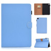 For iPad Mini 4 / Mini 3 / Mini 2 / Mini Solid Color Tablet PC Universal Magnetic Horizontal Flip Leather Case with Card Slots & Holder(Blue)