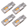 4 PCS T10 DC12V / 2W Car Clearance Light 9LEDs SMD-3030 Lamp Beads (Yellow Light)