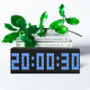 Digital Electronic Alarm Clock Creative LED Desk Clock US Plug, Style:6 Digits 5 Segments(Blue Light)
