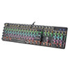 MSEZ HJK900-5 104-keys Electroplated Punk Keycap Colorful Backlit Wired Mechanical Gaming Keyboard(Black)