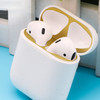 Metal Dustproof Sticker for Apple AirPods 2(Gold)