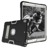 For iPad 10.5 Contrast Color Silicone + PC Combination Case with Holder(Black + Grey)