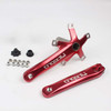 Litepro Folding Bicycle LP Hollow One-piece Crank Tooth Disc Bottom Axle Modified SP8, Style:Left and Right Crank(Red)