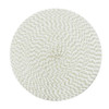 2 PCS PP Round Oval Woven Placemat, Size:Diameter 36cm(White)