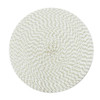 2 PCS PP Round Oval Woven Placemat, Size:Diameter 36cm(White)