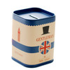 10 PCS Personalise Square Piggy Bank Logbook Series Tin Plate Box Money Saving Pot Coin Box(Flag Blue)