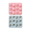 6 PCS Fruit Strawberry Pineapple Silicone Ice Tray Mold Chocolate Candy Baking Mold(Pink)