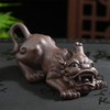 Redware Tea Attracts Lucrative Mythical Wild Animal Handmade Tea Plate Home Decoration(Plutus god beast)