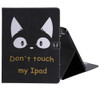 for iPad Pro 12.9 (2018) Colored Drawing Pattern Horizontal Flip PU Leather Case with Holder & Card Slots & Wallet (Cat Ears)