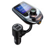 D4 Vehicle Bluetooth 5.0 Hands-free Car Kit QC3.0 FM Transmitter MP3 Audio Player(Mint Green)