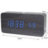 LT-1035 LED Display Digital APP Smart Alarm Clock(Blue Light Black Wood)