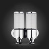 Dual Hotel Shower Manual Dispenser Wall Mounted Washing Liquid Shampoo Soap Bottle, Capacity: 1000ml(Transparent)